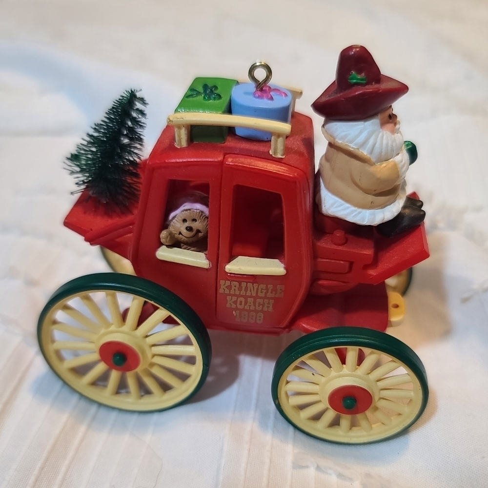Hallmark Kringle Koach Santa 1988 10th In Series Christmas Ornament No Box